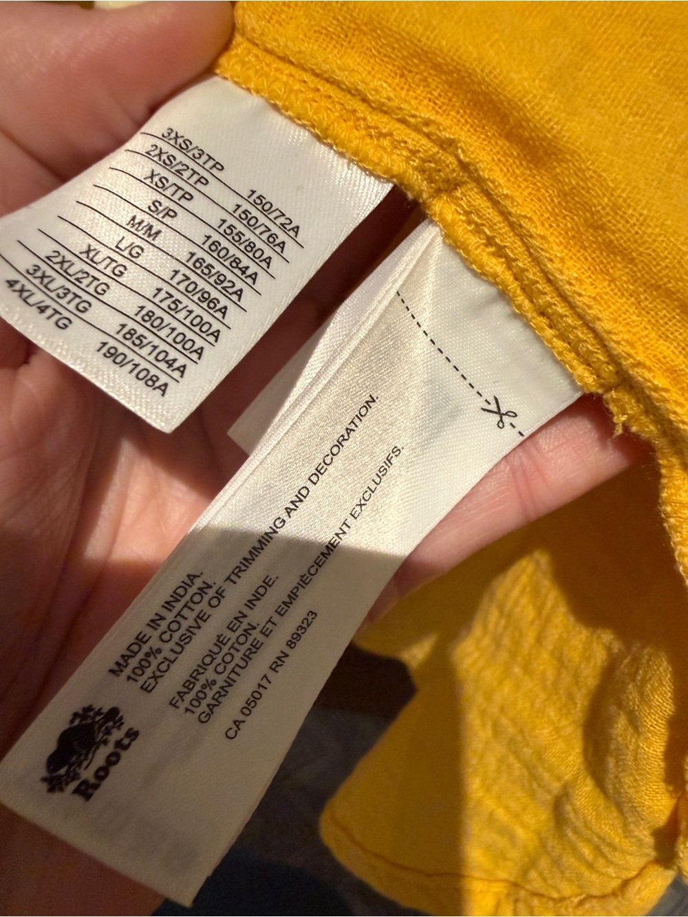 Roots Yellow Cotton Gauze Button Front Shirt 3X Plus Size Oversized - Picture 5 of 6
